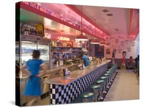 The 66 Diner Along Historic Route 66, Albuquerque, New Mexico-Michael DeFreitas-Stretched Canvas