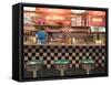 The 66 Diner Along Historic Route 66, Albuquerque, New Mexico-Michael DeFreitas-Framed Stretched Canvas