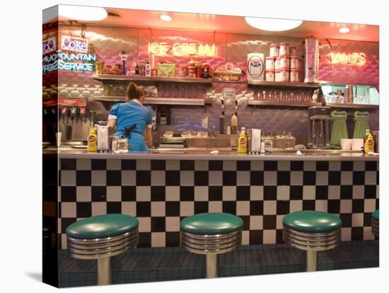 The 66 Diner Along Historic Route 66, Albuquerque, New Mexico-Michael DeFreitas-Stretched Canvas