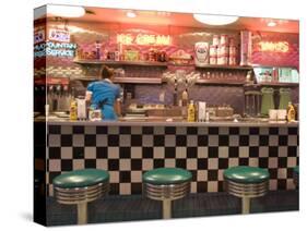 The 66 Diner Along Historic Route 66, Albuquerque, New Mexico-Michael DeFreitas-Stretched Canvas