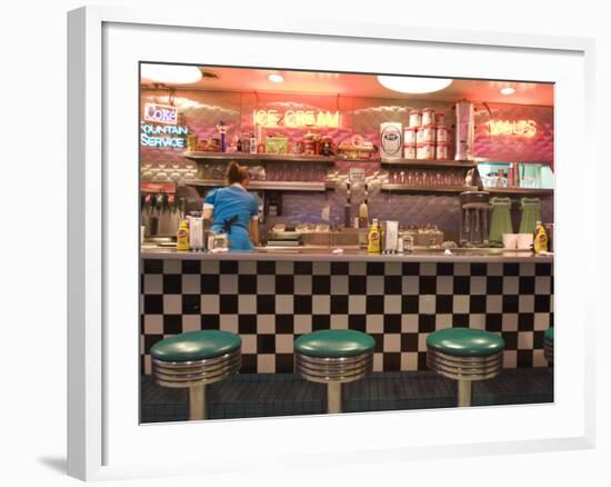 The 66 Diner Along Historic Route 66, Albuquerque, New Mexico-Michael DeFreitas-Framed Photographic Print