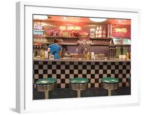 The 66 Diner Along Historic Route 66, Albuquerque, New Mexico-Michael DeFreitas-Framed Photographic Print