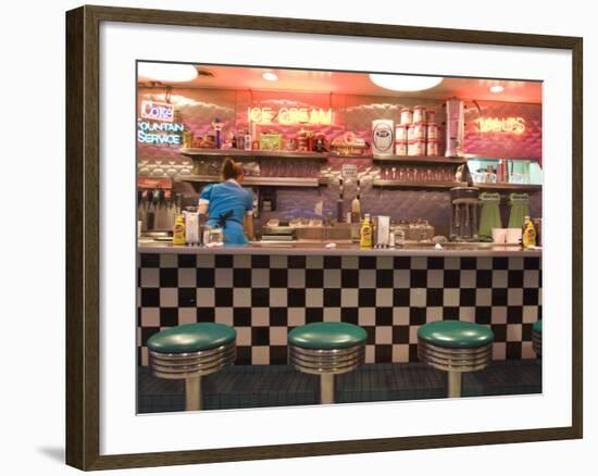 The 66 Diner Along Historic Route 66, Albuquerque, New Mexico-Michael DeFreitas-Framed Photographic Print