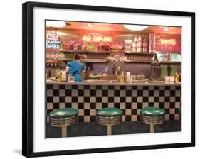 The 66 Diner Along Historic Route 66, Albuquerque, New Mexico-Michael DeFreitas-Framed Photographic Print