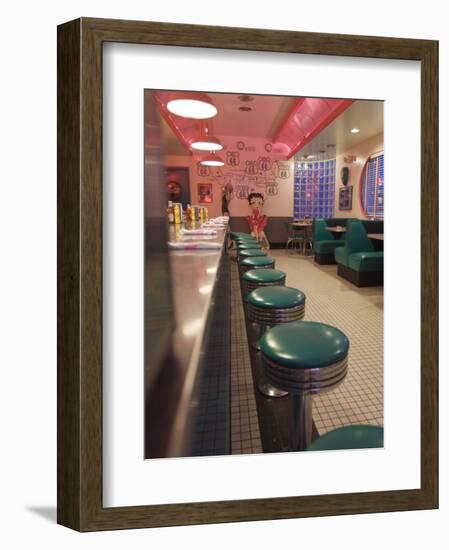 The 66 Diner Along Historic Route 66, Albuquerque, New Mexico-Michael DeFreitas-Framed Photographic Print