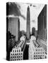 The 70-Story RCA Building Towers Over the City Complex of Rockefeller Center-null-Stretched Canvas