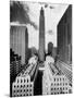 The 70-Story RCA Building Towers Over the City Complex of Rockefeller Center-null-Mounted Photographic Print