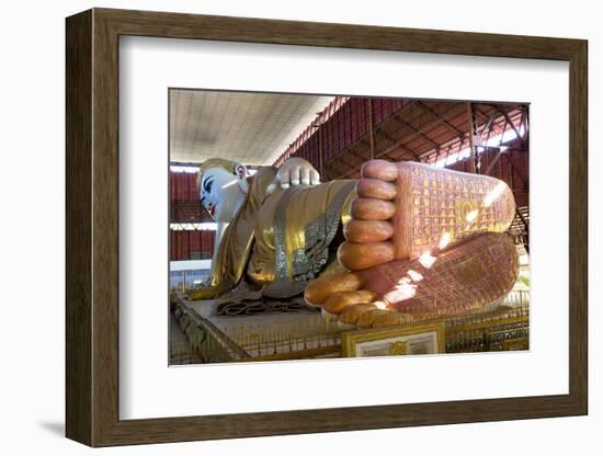 The 70M Long Chaukhtatgyi Reclining Buddha at Chaukhtatgyi Paya-Lee Frost-Framed Photographic Print