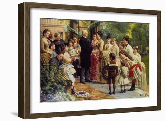The 70th Birthday of the Councillor of Commerce Mannheimer, 1887-Anton von Werner-Framed Giclee Print