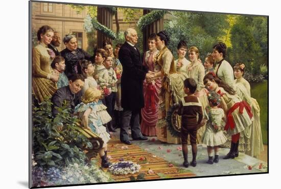 The 70th Birthday of the Councillor of Commerce Mannheimer, 1887-Anton von Werner-Mounted Giclee Print