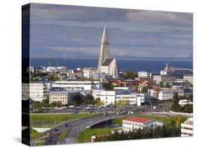The 75M Tall Steeple and Vast Modernist Church of Hallgrimskirkja, Reykjavik, Iceland-Gavin Hellier-Stretched Canvas