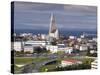 The 75M Tall Steeple and Vast Modernist Church of Hallgrimskirkja, Reykjavik, Iceland-Gavin Hellier-Stretched Canvas