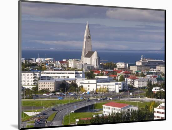 The 75M Tall Steeple and Vast Modernist Church of Hallgrimskirkja, Reykjavik, Iceland-Gavin Hellier-Mounted Photographic Print