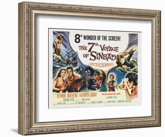 The 7th Voyage of Sinbad, 1958-null-Framed Art Print