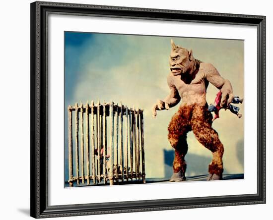 The 7th Voyage Of Sinbad, (AKA The Seventh Voyage Of Sinbad), Cyclops With Prisoners, 1958-null-Framed Photo