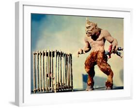 The 7th Voyage Of Sinbad, (AKA The Seventh Voyage Of Sinbad), Cyclops With Prisoners, 1958-null-Framed Photo