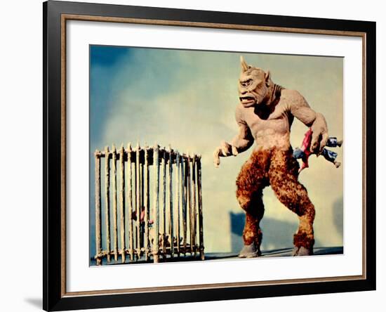 The 7th Voyage Of Sinbad, (AKA The Seventh Voyage Of Sinbad), Cyclops With Prisoners, 1958-null-Framed Photo