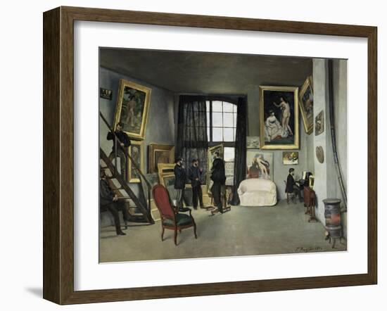 The, 9 Rue de la Condamine Artist's Studio-Frederic Bazille-Framed Giclee Print