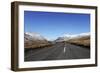 The A5 Road Runs Through Past Snow-Capped Mountains in Snowdonia National Park-Stuart Forster-Framed Photographic Print