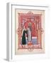 The Abbess Hilda Offering the Gospel to St. Walburga-German School-Framed Giclee Print