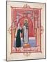 The Abbess Hilda Offering the Gospel to St. Walburga-German School-Mounted Giclee Print