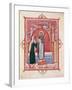 The Abbess Hilda Offering the Gospel to St. Walburga-German School-Framed Giclee Print