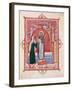 The Abbess Hilda Offering the Gospel to St. Walburga-German School-Framed Giclee Print