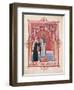 The Abbess Hilda Offering the Gospel to St. Walburga-German School-Framed Giclee Print