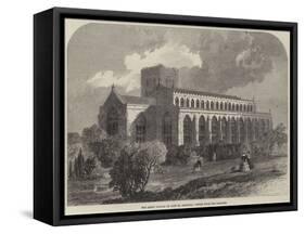 The Abbey Church of Bury St Edmunds, Viewed from the Gardens-Samuel Read-Framed Stretched Canvas