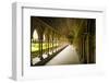 The abbey cloister, Mont Saint-Michel, Normandy, France-Russ Bishop-Framed Premium Photographic Print