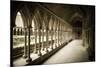 The abbey cloister, Mont Saint-Michel, Normandy, France-Russ Bishop-Mounted Photographic Print