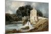 The Abbey Mill, Knaresborough, C.1801 (W/C with Bodycolour over Graphite on Laid Paper)-Thomas Girtin-Mounted Giclee Print