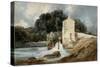 The Abbey Mill, Knaresborough, C.1801 (W/C with Bodycolour over Graphite on Laid Paper)-Thomas Girtin-Stretched Canvas