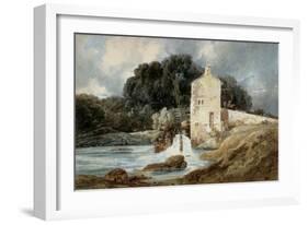 The Abbey Mill, Knaresborough, C.1801 (W/C with Bodycolour over Graphite on Laid Paper)-Thomas Girtin-Framed Giclee Print