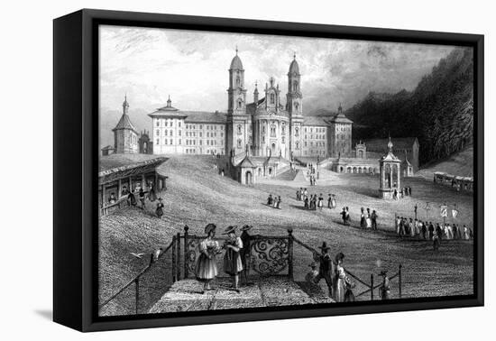 The Abbey of Einsiedeln, Schwyz, Switzerland, 1836-R Wallis-Framed Stretched Canvas