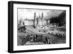 The Abbey of Einsiedeln, Schwyz, Switzerland, 1836-R Wallis-Framed Giclee Print