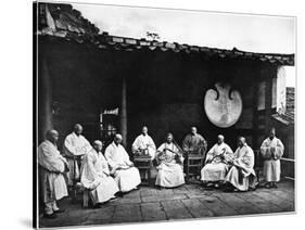 The Abbot and Monks of Kushan Monastery, C.1867-72-John Thomson-Stretched Canvas