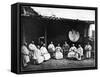 The Abbot and Monks of Kushan Monastery, C.1867-72-John Thomson-Framed Stretched Canvas