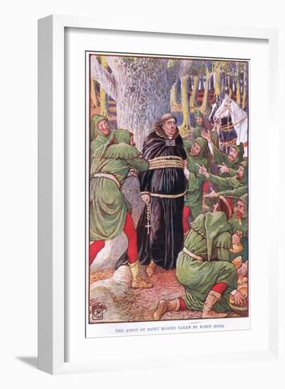 The Abbot of Saint Marie's Taken by Robin Hood, C.1920-Walter Crane-Framed Giclee Print