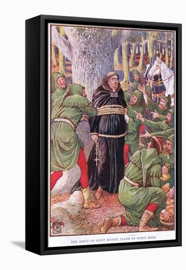 The Abbot of Saint Marie's Taken by Robin Hood, C.1920-Walter Crane-Framed Stretched Canvas