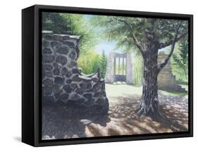 The Abby Ruins, Mackenzie King Estate-Kevin Dodds-Framed Stretched Canvas
