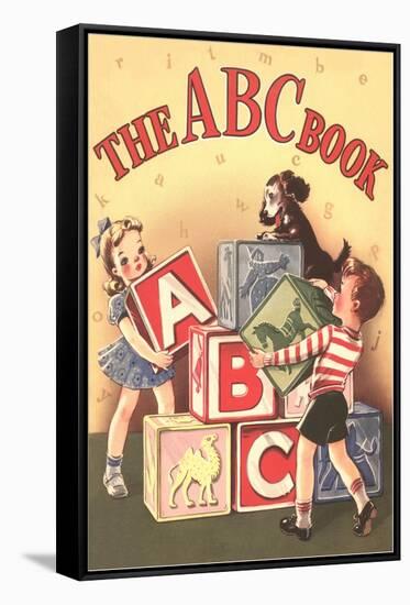 The ABC Cook Book, Children with Big Blocks-null-Framed Stretched Canvas