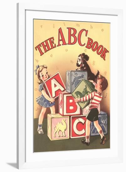 The ABC Cook Book, Children with Big Blocks-null-Framed Art Print