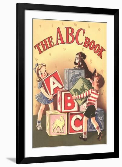 The ABC Cook Book, Children with Big Blocks-null-Framed Art Print