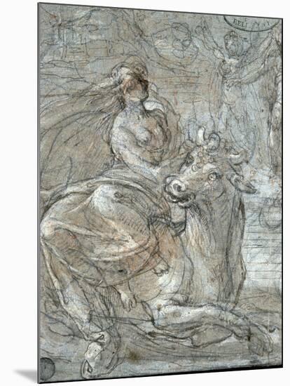 The Abduction of Europa-Prospero Fontana-Mounted Giclee Print