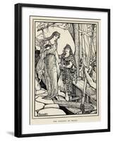 The Abduction of Helen of Troy by Paris, The Cause of the War Between Greece and Troy-Henry Justice Ford-Framed Art Print
