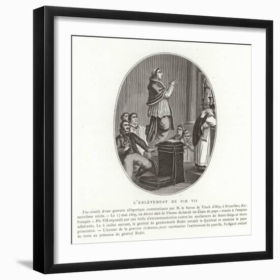 The Abduction of Pope Pius VII, Rome, 6 July 1809-null-Framed Giclee Print