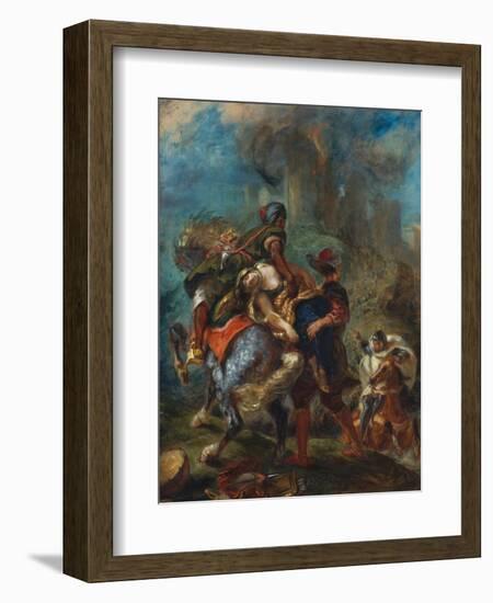 The Abduction of Rebecca, 1846-Eugene Delacroix-Framed Giclee Print