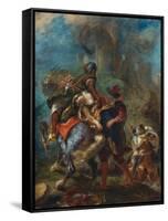 The Abduction of Rebecca, 1846-Eugene Delacroix-Framed Stretched Canvas