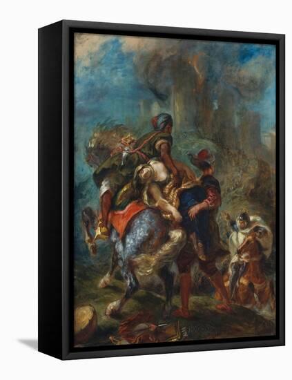 The Abduction of Rebecca, 1846-Eugene Delacroix-Framed Stretched Canvas